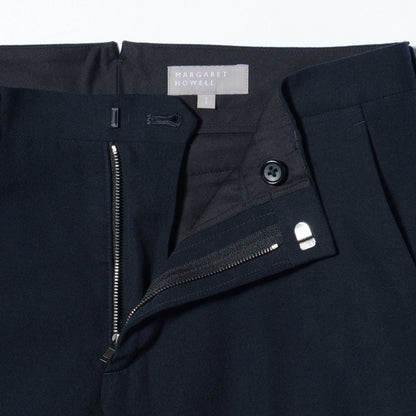 WOOL COTTON GABARDINE TROUSERS