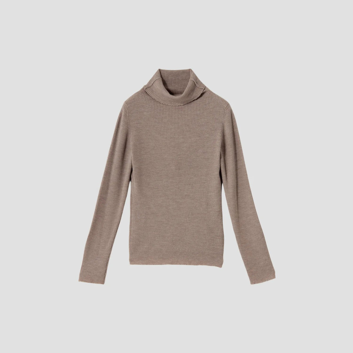 FINE RIB TURTLENECK KNIT