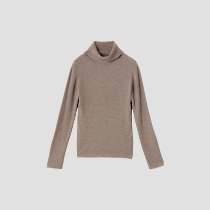 FINE RIB TURTLENECK KNIT