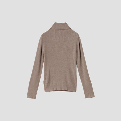 FINE RIB TURTLENECK KNIT