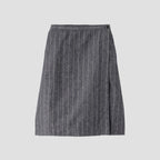 ROUGH COTTON LINEN SHIRTING SKIRT