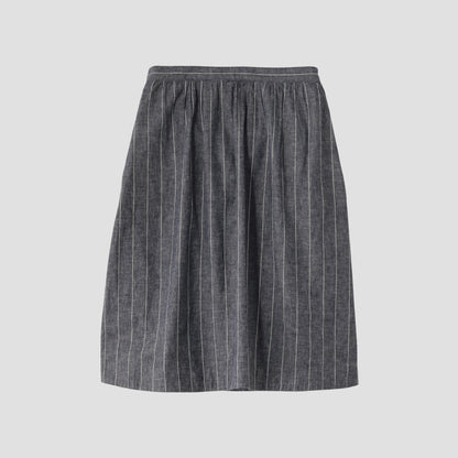 ROUGH COTTON LINEN SHIRTING SKIRT