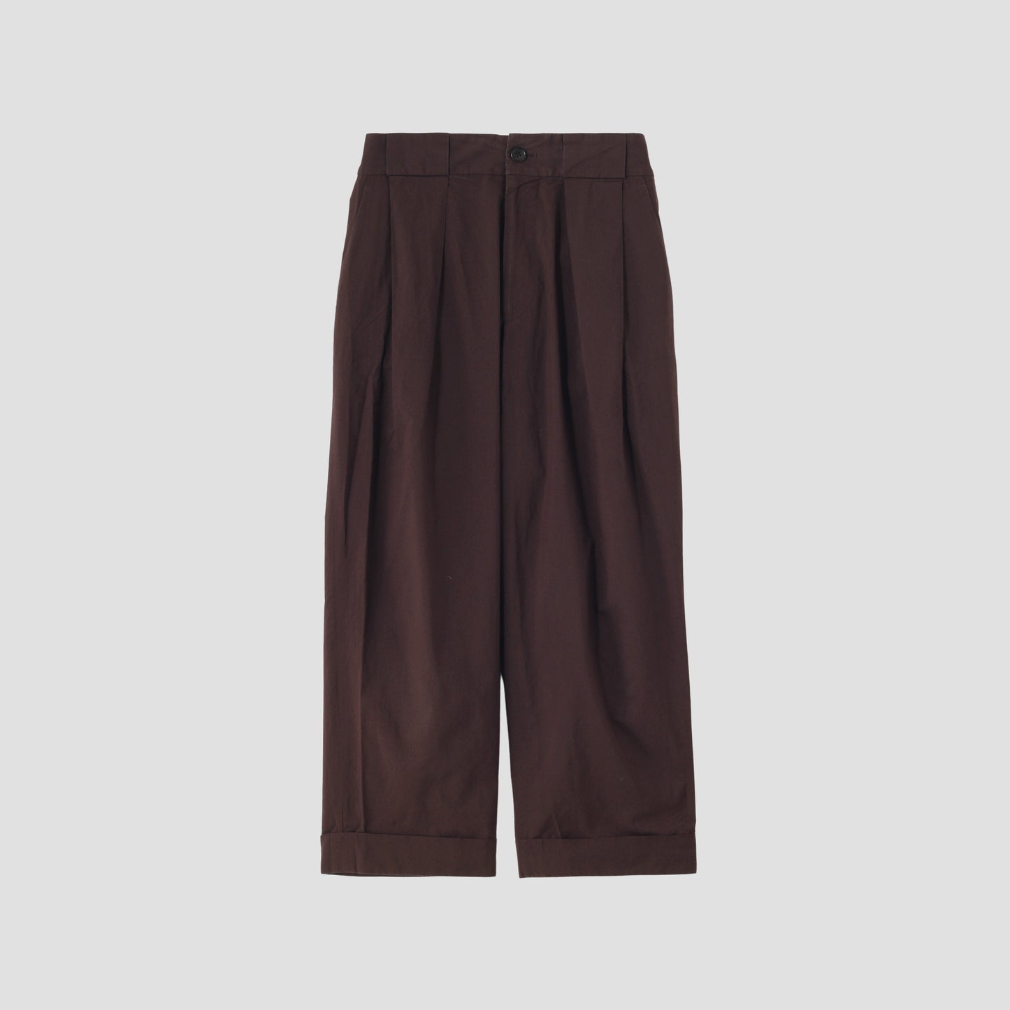 MATT COTTON SILK POPLIN TROUSERS