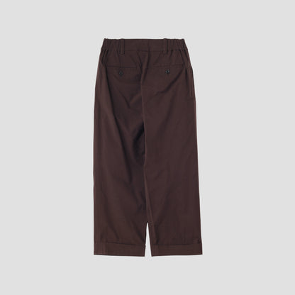MATT COTTON SILK POPLIN TROUSERS