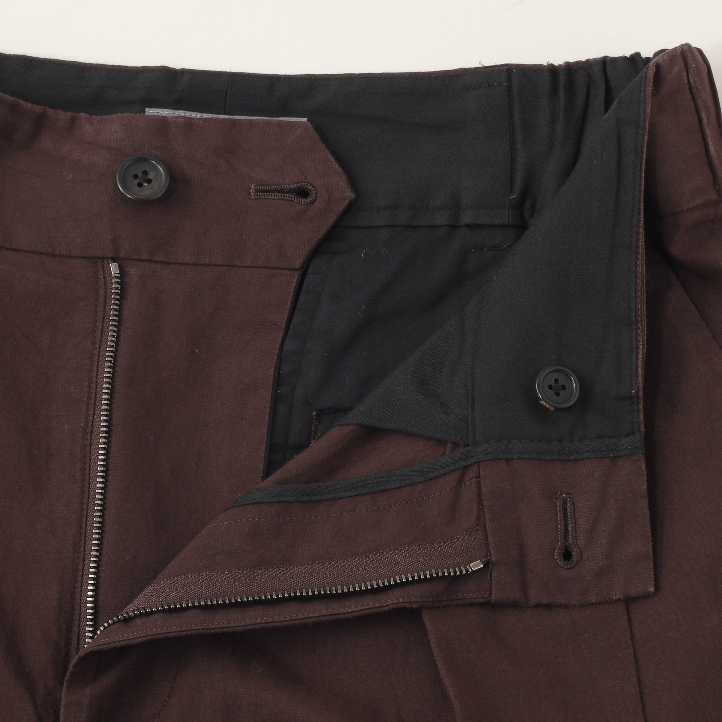 MATT COTTON SILK POPLIN TROUSERS