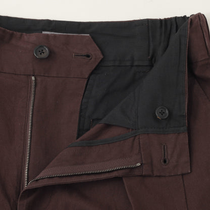MATT COTTON SILK POPLIN TROUSERS