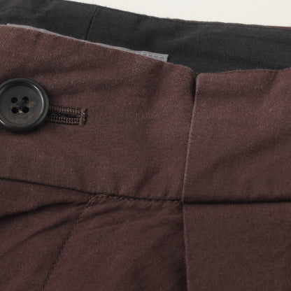 MATT COTTON SILK POPLIN TROUSERS