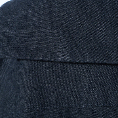 YARN DYE LINEN COTTON TWILL DRESS