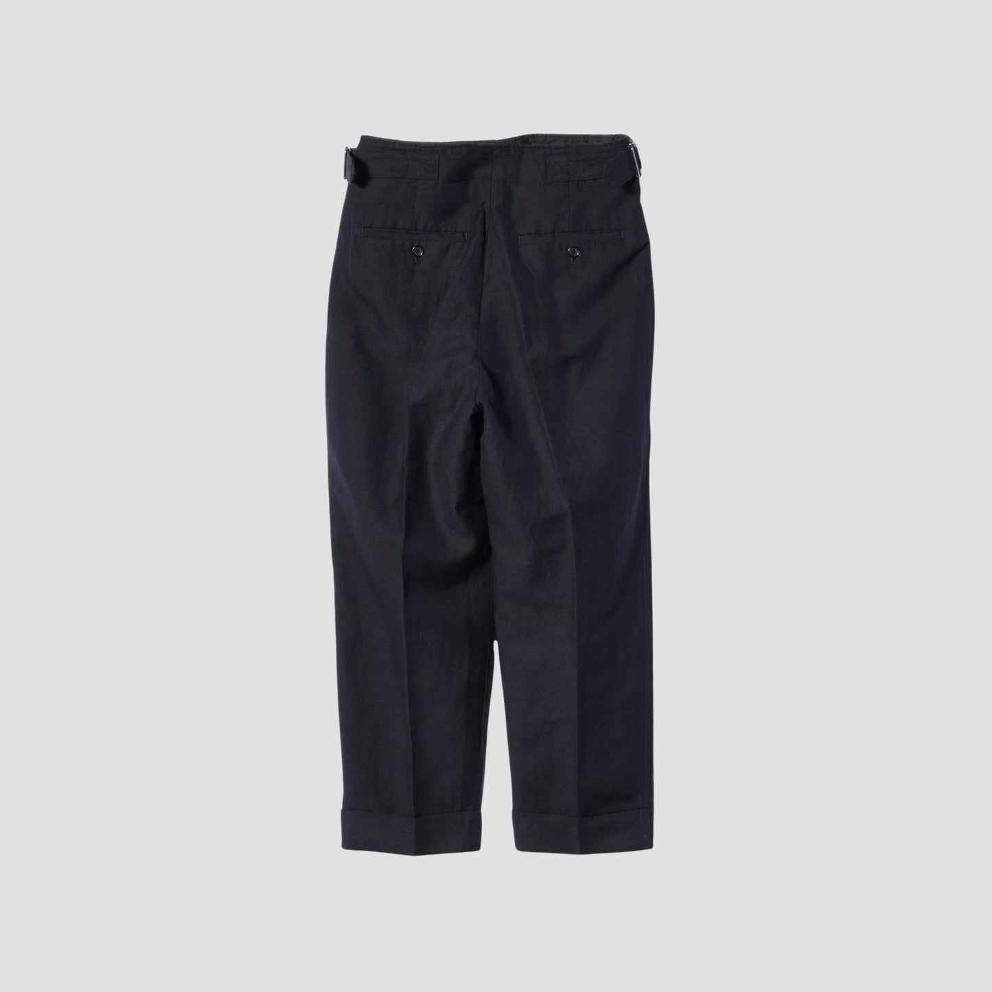 LINEN WOOL TWILL TROUSERS