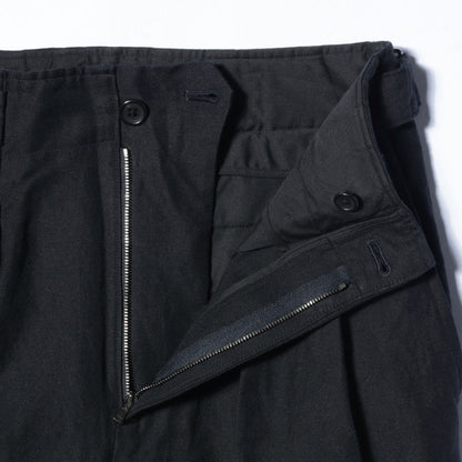 LINEN WOOL TWILL TROUSERS
