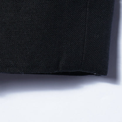 LINEN WOOL TWILL TROUSERS