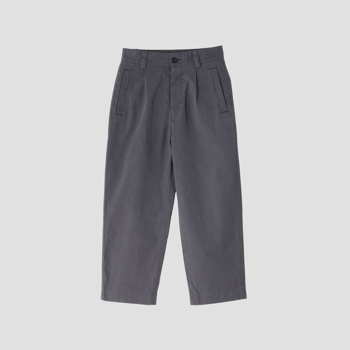 HAIRLINE COTTON WOOL TROUSERS