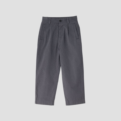 HAIRLINE COTTON WOOL TROUSERS