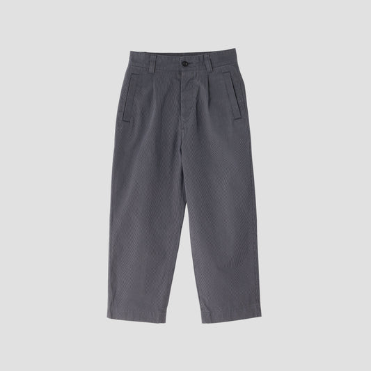 HAIRLINE COTTON WOOL TROUSERS