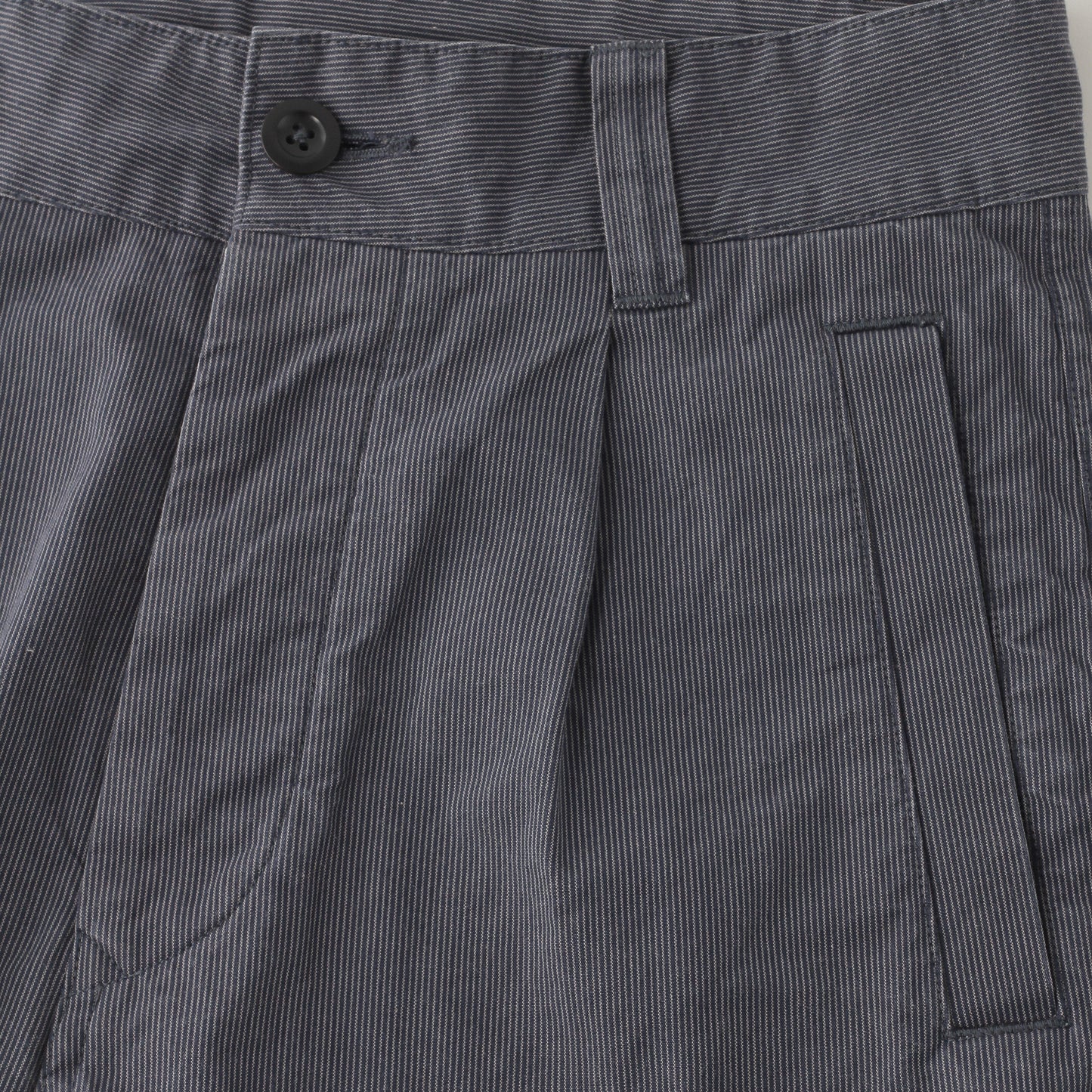 HAIRLINE COTTON WOOL TROUSERS