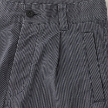 HAIRLINE COTTON WOOL TROUSERS