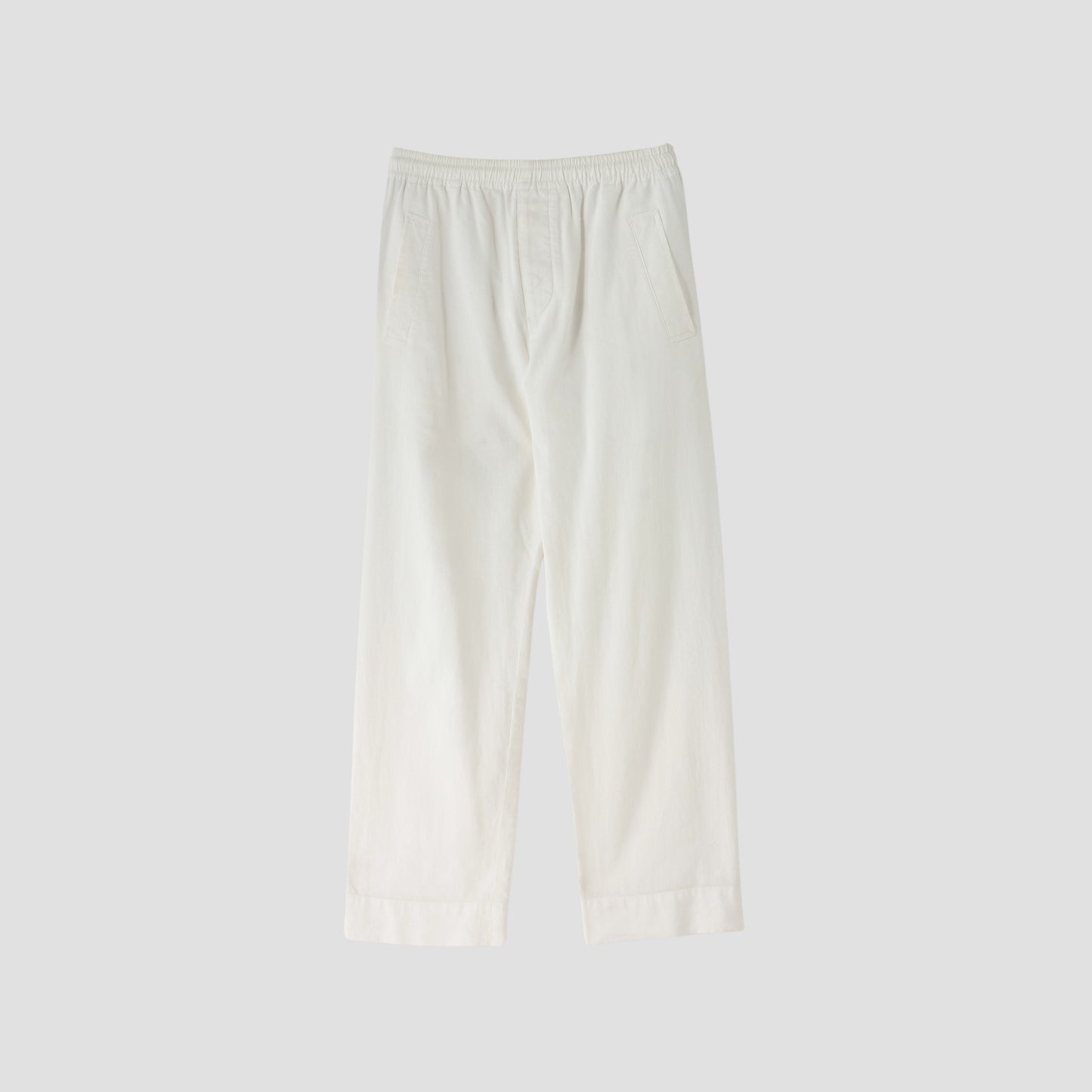 LINEN COTTON TWILL TROUSERS