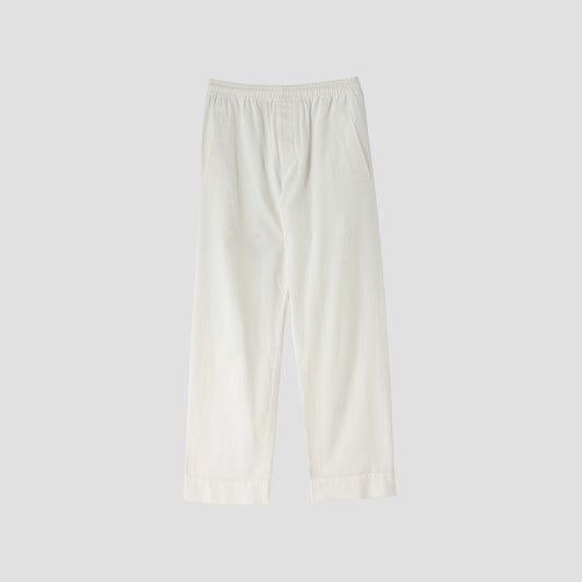 LINEN COTTON TWILL TROUSERS