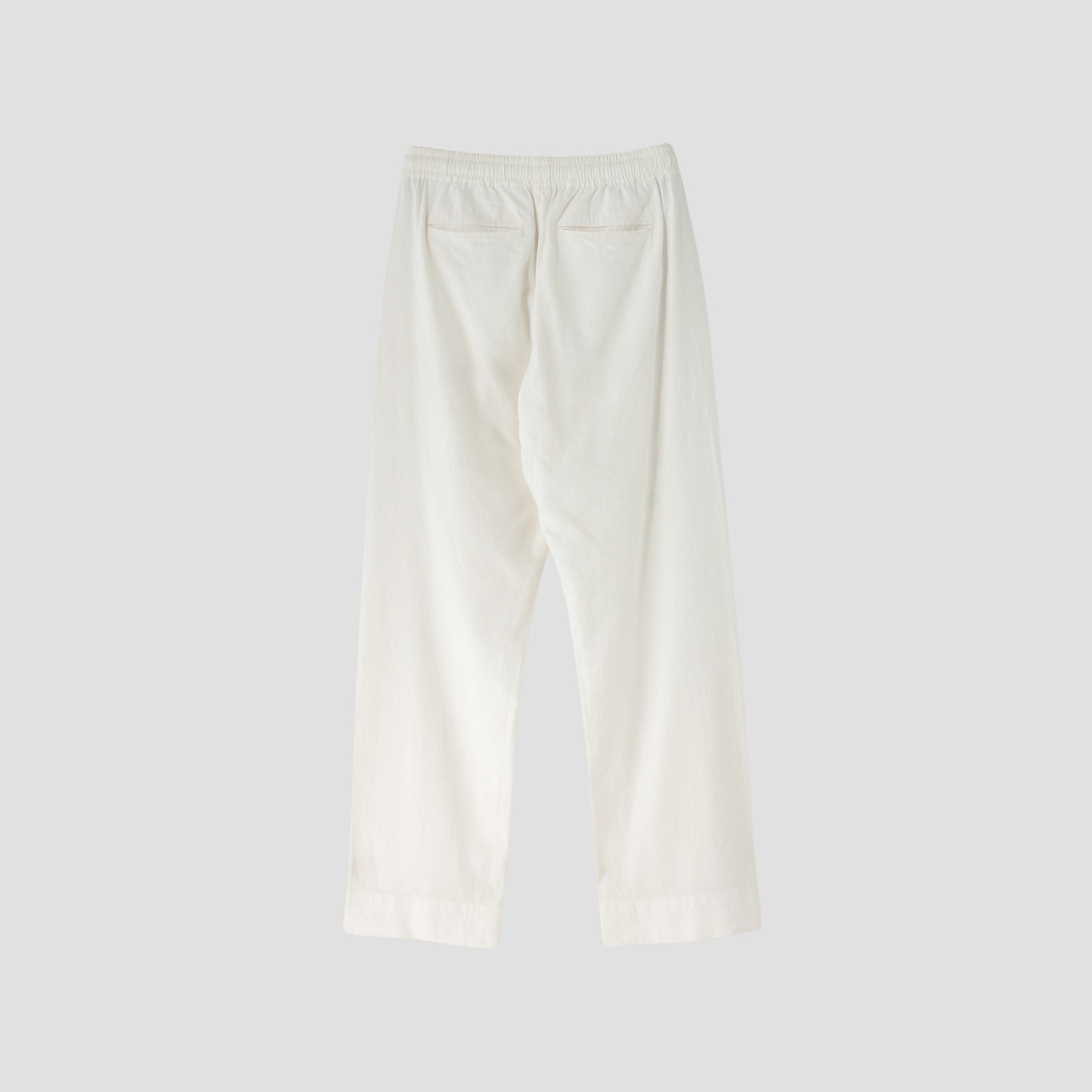LINEN COTTON TWILL TROUSERS