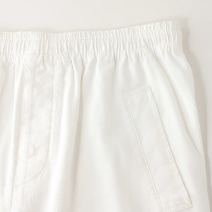 LINEN COTTON TWILL TROUSERS