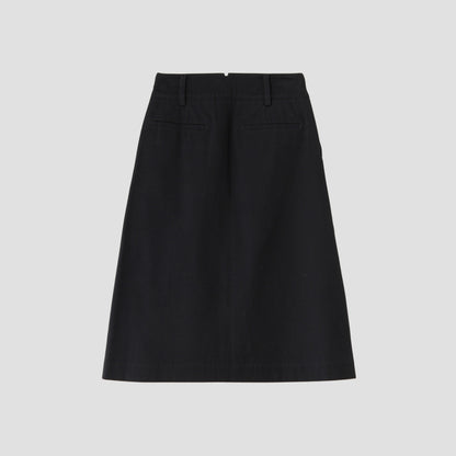 BRUSHED COTTON WOOL SKIRT
