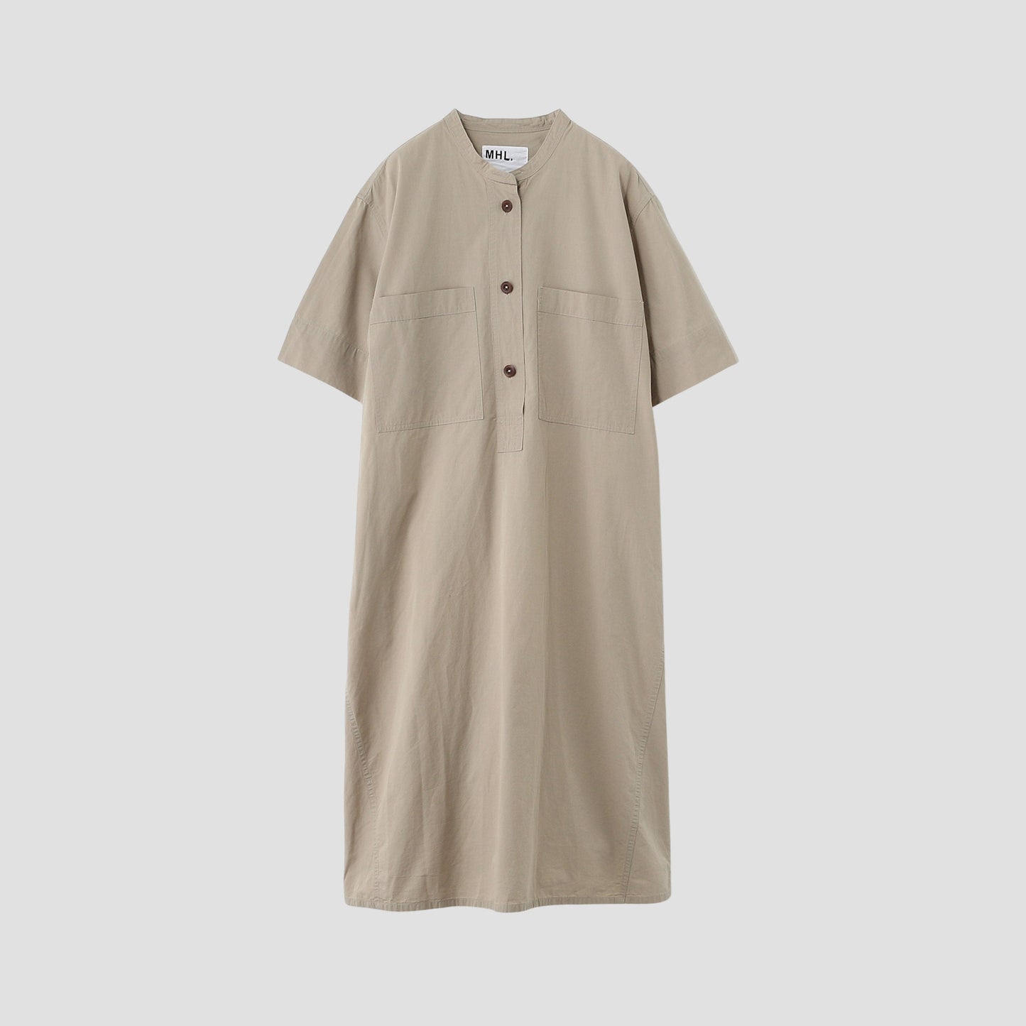 SANDED COTTON LINEN DRESS