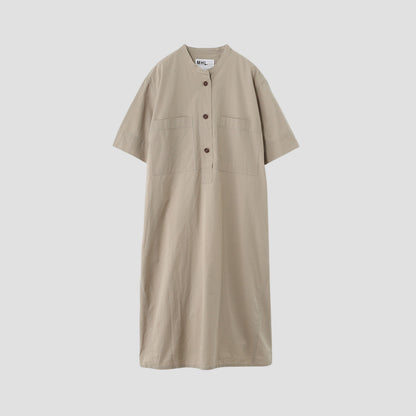 SANDED COTTON LINEN DRESS