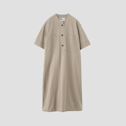 SANDED COTTON LINEN DRESS