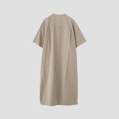SANDED COTTON LINEN DRESS