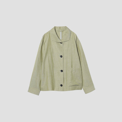 WOOL LINEN HOPSACK JACKET