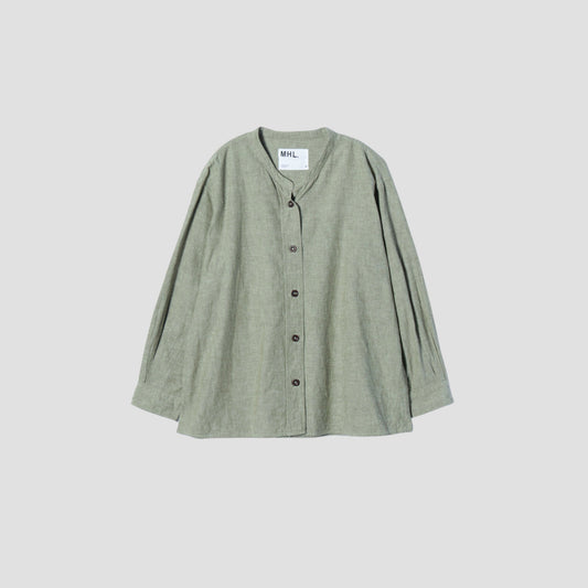 COTTON LINEN CHAMBRAY SHIRT