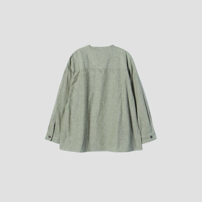 COTTON LINEN CHAMBRAY SHIRT