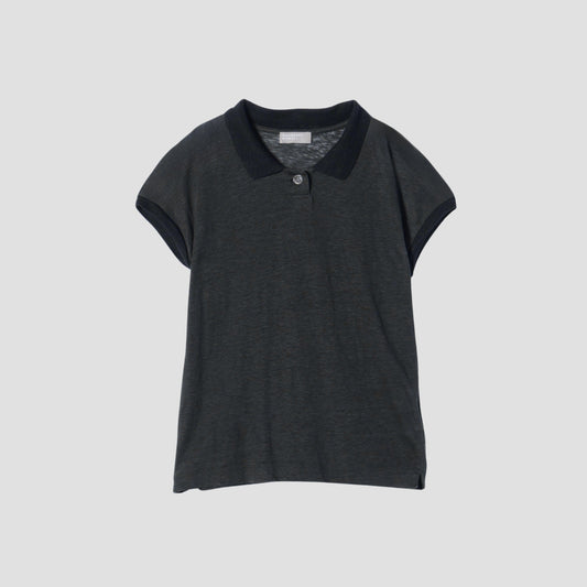 FINE LINEN JERSEY POLO