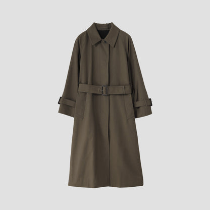 WOOL COTTON GABARDINE COAT
