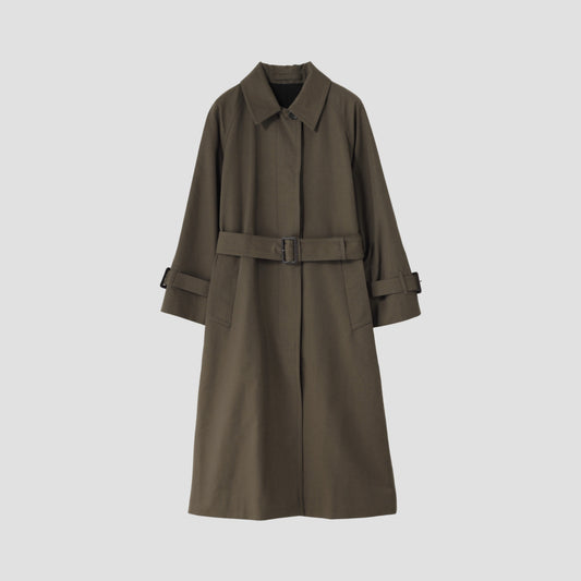 WOOL COTTON GABARDINE COAT