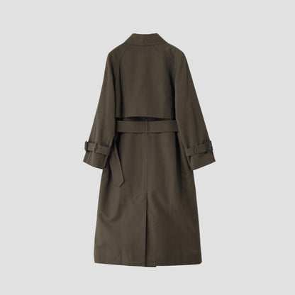 WOOL COTTON GABARDINE COAT