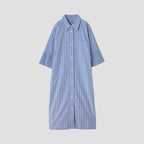 WIDE PJ STRIPE COTTON DRESS