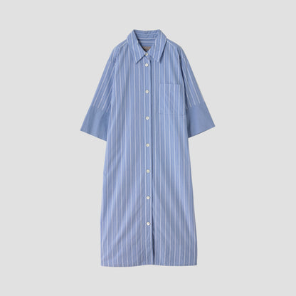 WIDE PJ STRIPE COTTON DRESS
