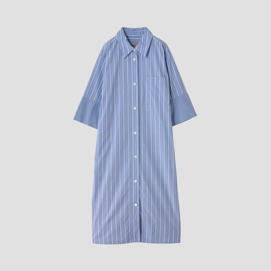 WIDE PJ STRIPE COTTON DRESS