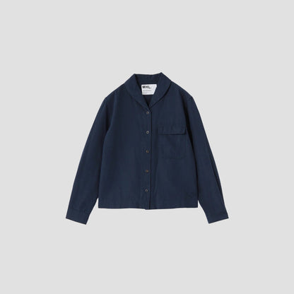 WOOL COTTON INDIGO SHIRT