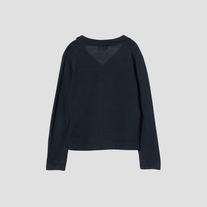 TWISTED LINEN COTTON CARDIGAN KNIT