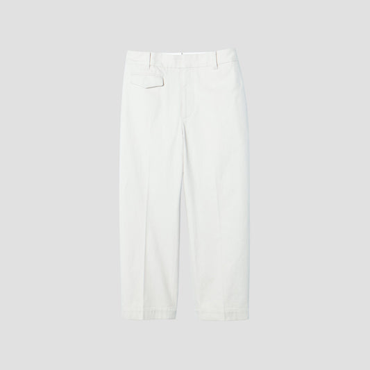 WASHED COTTON TWILL TROUSERS