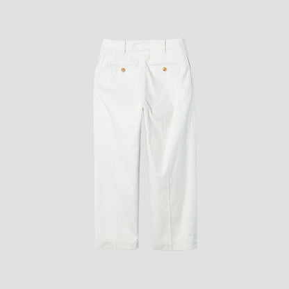 WASHED COTTON TWILL TROUSERS