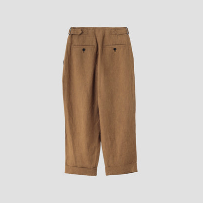 YARN DYED LINEN TROUSERS