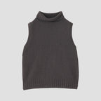 SLEEVELESS TURTLE NECK KNIT