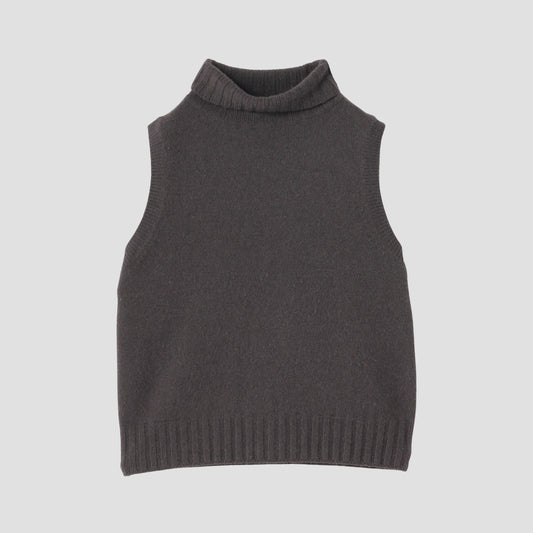 SLEEVELESS TURTLE NECK KNIT