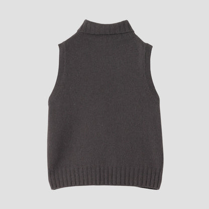 SLEEVELESS TURTLE NECK KNIT