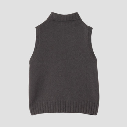 SLEEVELESS TURTLE NECK KNIT