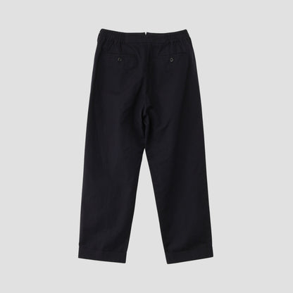 COTTON LINEN PLAIN WEAVE TROUSERS