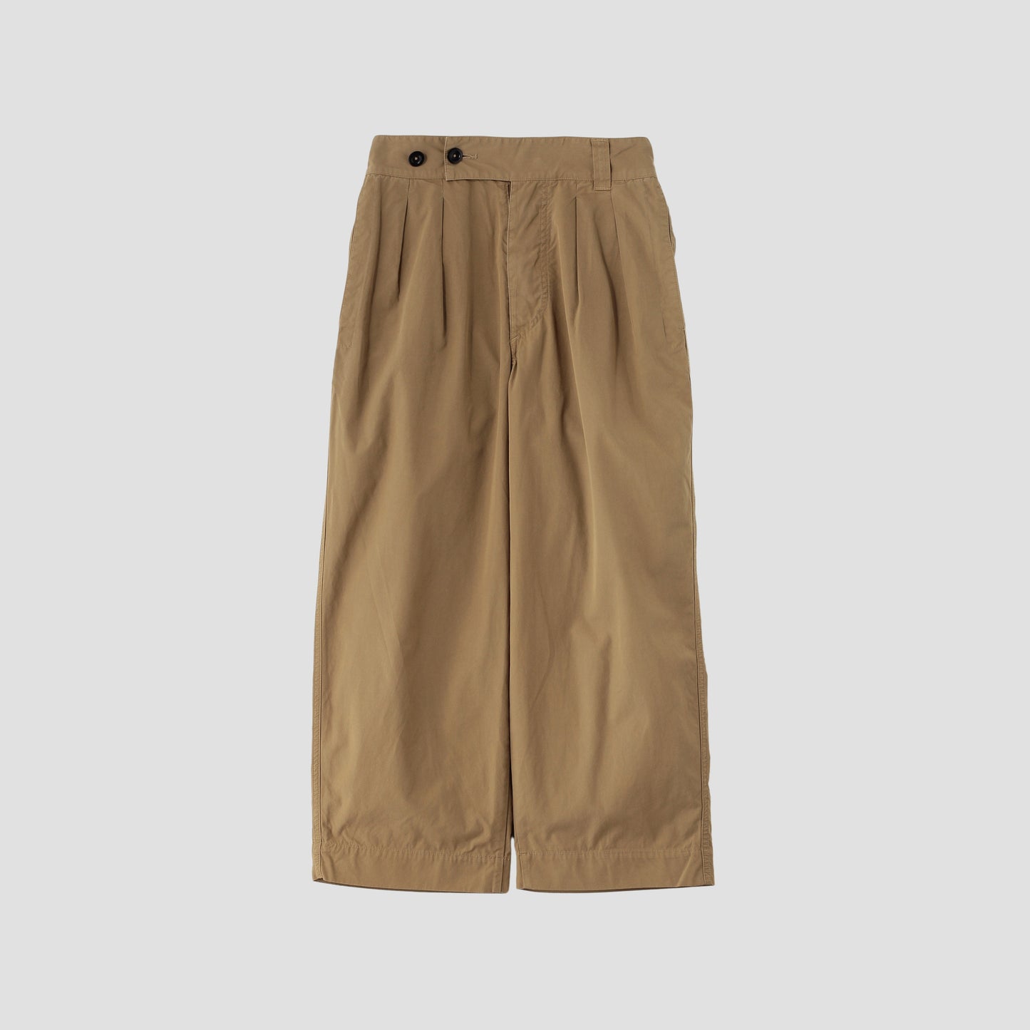 FINE COMPACT COTTON POPLIN TROUSERS